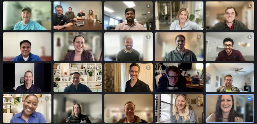 CTAC team members on a Google Meets call